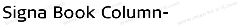 Signa Book Column字体转换